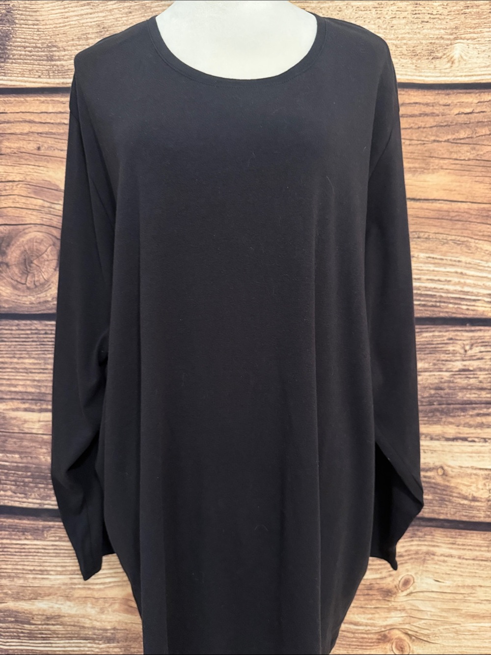 croft & barrow Black Long Sleeve Scoop Neck Knit Top NWOT